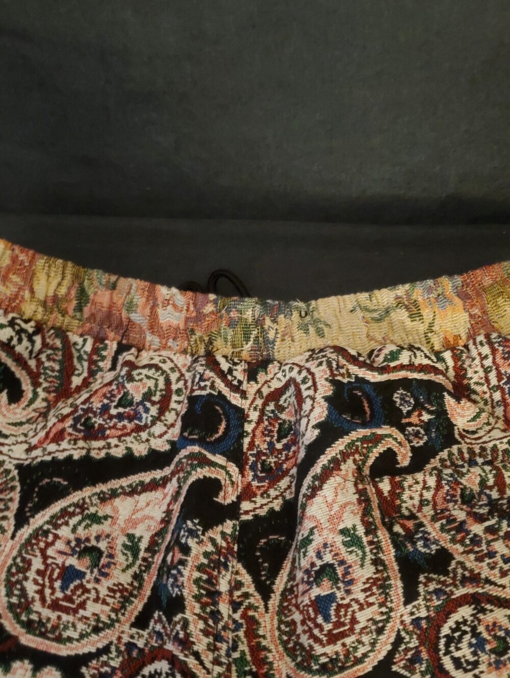 Patchwork Tapestry Shorts with Floral, Chevron, and Paisley UNISEX - Picture 6 of 6